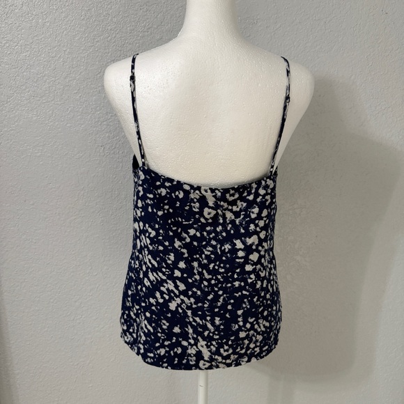L'Agence Jane V-Neck Tank 100% Silk Camisole Blue White Size XS - Picture 2 of 11